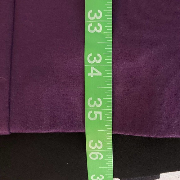 NWT 41 Hawthorn Dress Womens Sz S Purple Sheath Ponte Stretch Scalloped V Neck - Picture 11 of 12